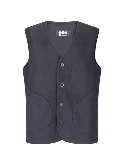 Labo.art Felted Virgin-wool Gilet In Blue