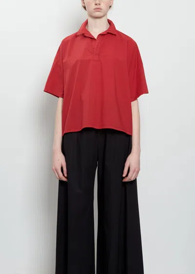 Labo.art Flora Sushi Poplin Top In Red