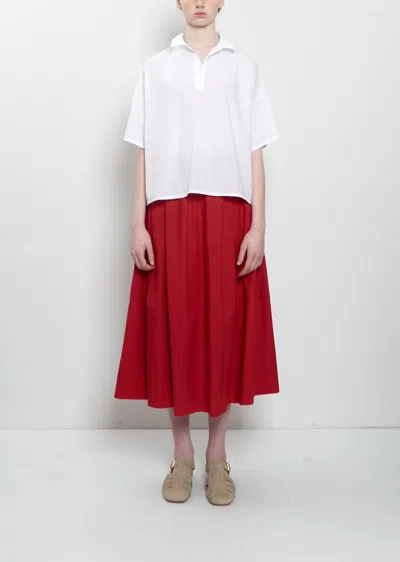 Labo.art Gea Clara Poplin Skirt In Red