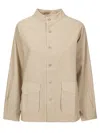 Labo.art Ines Buttoned Flap-pocket Jacket In Neutral