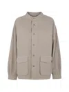 Labo.art Ines Flap-pocket Jacket In Gray