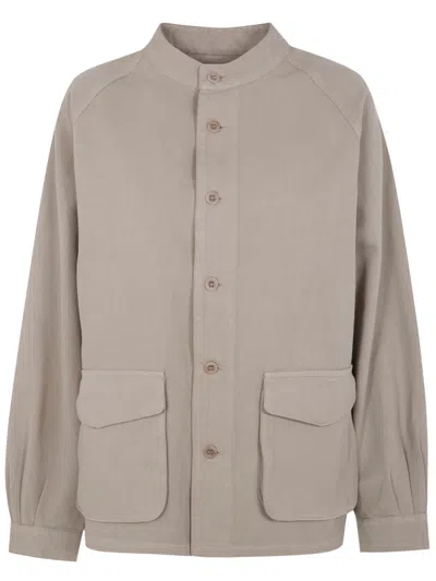 Labo.art Ines Flap-pocket Jacket In Gray