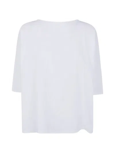 Labo.art Labo. Art Franca Rock Cotton Round Neck Sweater In White