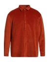Labo.art Labo. Art Man Shirt Rust Size 1 Cotton In Burgundy