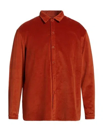 Labo.art Labo. Art Man Shirt Rust Size 1 Cotton In Red