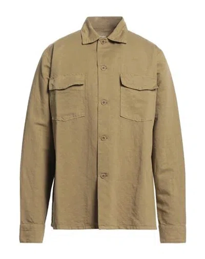 Labo.art Labo. Art Man Shirt Sage Green Size 2 Linen, Cotton