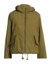 Labo.art Labo. Art Woman Jacket Military Green Size 1 Cotton, Polyamide