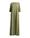 Labo.art Labo. Art Woman Maxi Dress Military Green Size 1 Cotton, Elastane In Green