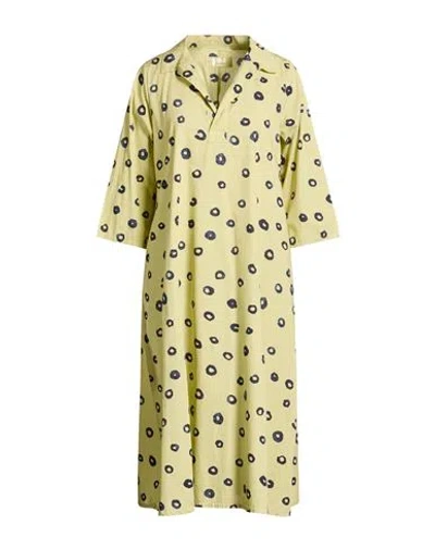 Labo.art Labo. Art Woman Midi Dress Sage Green Size 2 Cotton