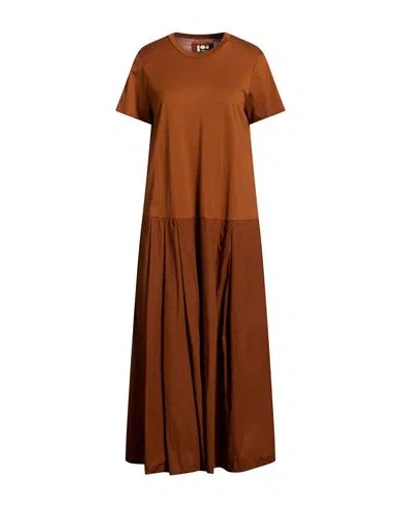 Labo.art Labo. Art Woman Midi Dress Tan Size 1 Cotton In Brown