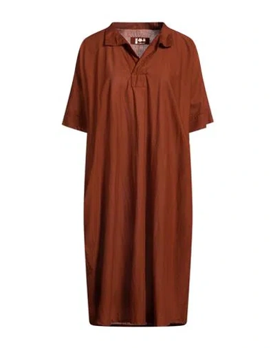 Labo.art Labo. Art Woman Midi Dress Tan Size 1 Cotton In Brown
