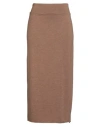 Labo.art Labo. Art Woman Midi Skirt Light Brown Size 1 Wool, Elastane In Brown
