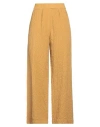 Labo.art Labo. Art Woman Pants Mustard Size 00 Cotton, Elastane In Yellow