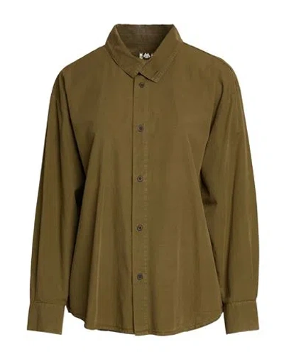 Labo.art Labo. Art Woman Shirt Khaki Size 2 Cotton In Green