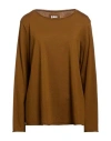Labo.art Labo. Art Woman T-shirt Brown Size 3 Wool, Elastane In Brown