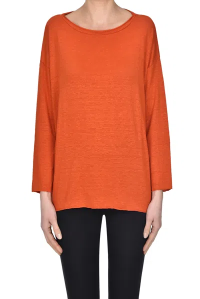 Labo.art Linen T-shirt In Orange