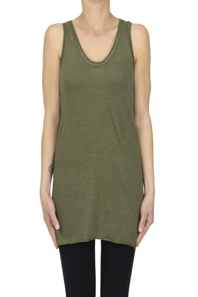 Labo.art Linen Tank Top In Green