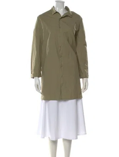 Pre-owned Labo.art Long Sleeve Button-up Top In Green