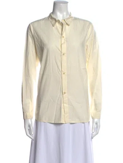 Pre-owned Labo.art Long Sleeve Button-up Top In Neutrals