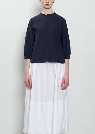 Labo.art Micra Sushi Light Poplin Blouse In Blue