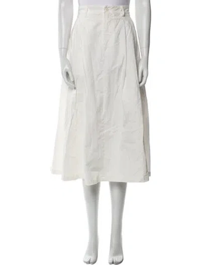 Pre-owned Labo.art Midi Length Skirt In White