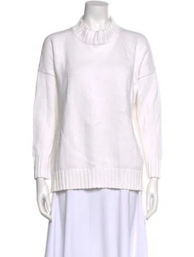 Pre-owned Labo.art Mock Neck Sweater In White