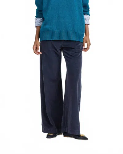 Labo.art Panta Pandora Panne Velvet Pants In Grafite In Blue