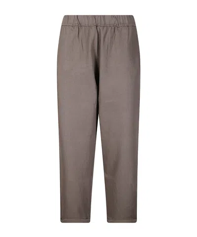 Labo.art Pull-on Cuffed Cotton Cover Trouser In Brown