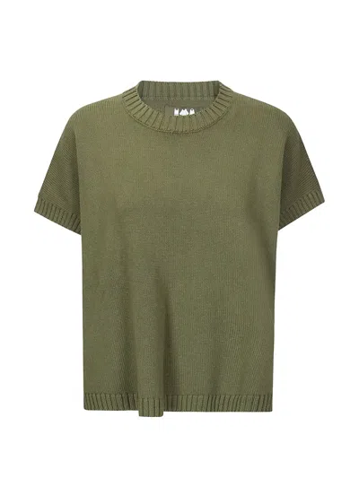 Labo.art Ribbed Short-sleeve T-shirt In Green