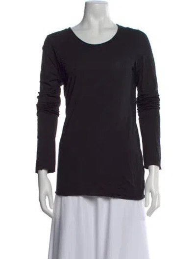 Pre-owned Labo.art Scoop Neck Three-quarter Sleeve T-shirt In Black