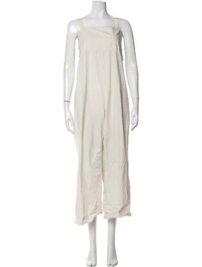 Pre-owned Labo.art Square Neckline Jumpsuit In Neutrals