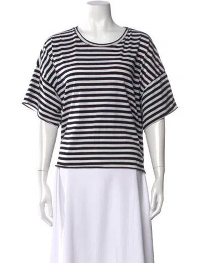 Pre-owned Labo.art Striped Crew Neck T-shirt In Gray