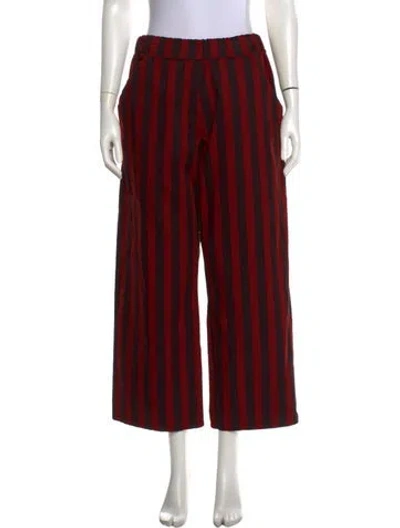 Pre-owned Labo.art Striped Wide Leg Pants In Red