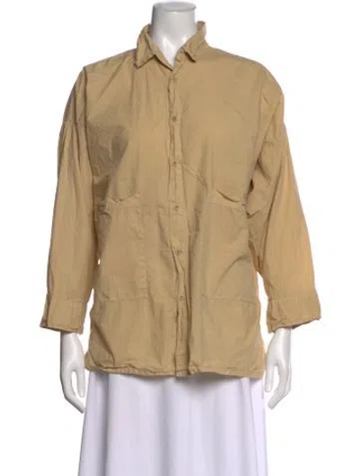 Pre-owned Labo.art Three-quarter Sleeve Button-up Top In Neutral