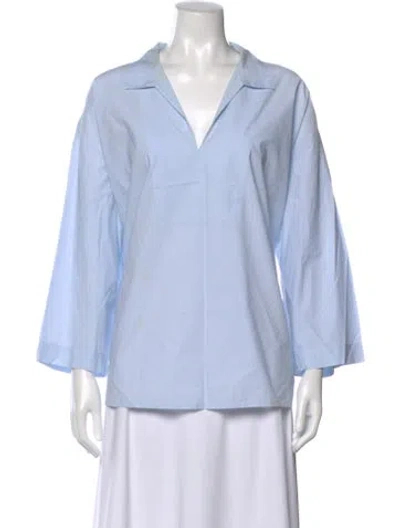 Pre-owned Labo.art Three-quarter Sleeve Top In Blue