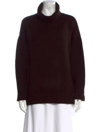 Pre-owned Labo.art Virgin Wool Turtleneck Sweater In Burgundy