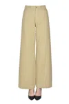 Labo.art Wide Leg Cotton Trousers In Camel