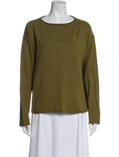 Pre-owned Labo.art Wool Bateau Neckline Sweater In Green