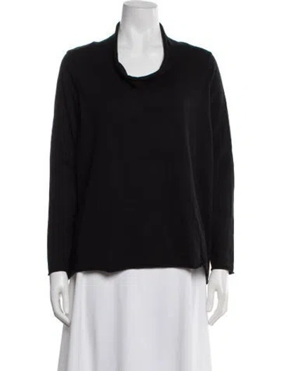 Pre-owned Labo.art Wool Cowl Neck Sweatshirt W/ Tags In Black