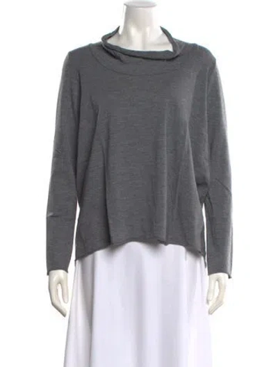 Pre-owned Labo.art Wool Cowl Neck Sweatshirt W/ Tags In Gray