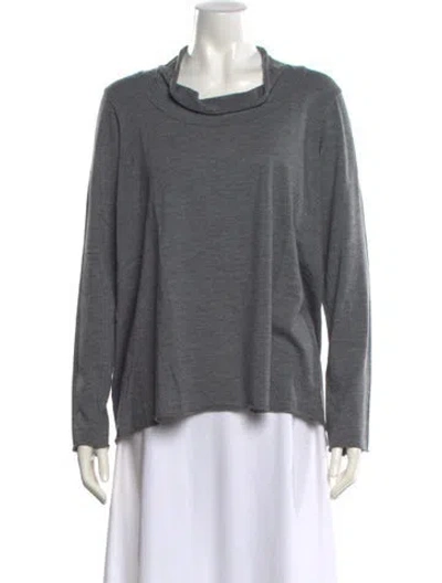Pre-owned Labo.art Wool Cowl Neck Sweatshirt W/ Tags In Gray