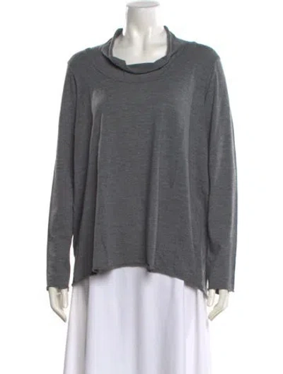 Pre-owned Labo.art Wool Cowl Neck Sweatshirt W/ Tags In Gray