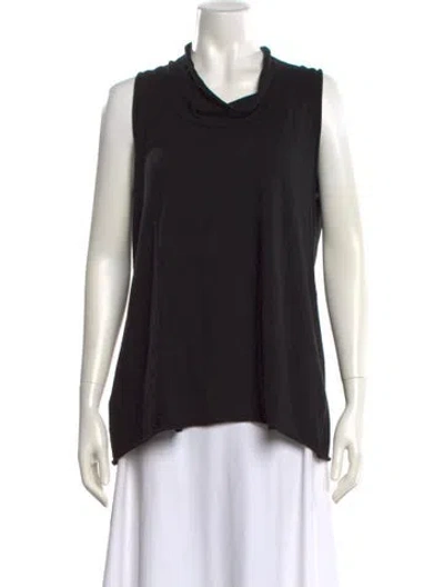 Pre-owned Labo.art Wool Cowl Neck Top In Black