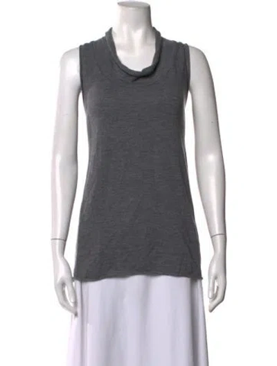 Pre-owned Labo.art Wool Cowl Neck Top In Grey