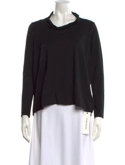 Pre-owned Labo.art Wool Cowl Neck Top W/ Tags In Black