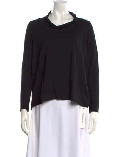Pre-owned Labo.art Wool Cowl Neck Top W/ Tags In Black