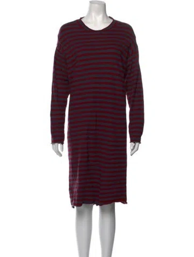 Pre-owned Labo.art Wool Knee-length Dress In Grey/red