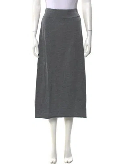 Pre-owned Labo.art Wool Midi Length Skirt In Gray