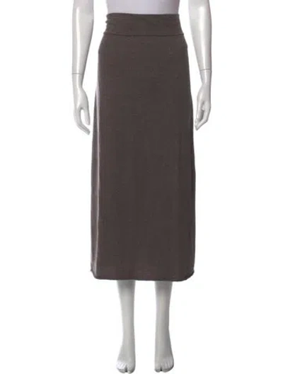 Pre-owned Labo.art Wool Midi Length Skirt In Grey