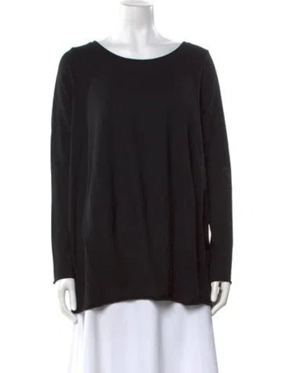 Pre-owned Labo.art Wool Scoop Neck Sweater In Black